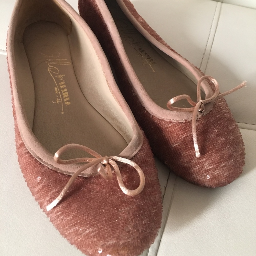 Le Silla leather sparkling ballet flats